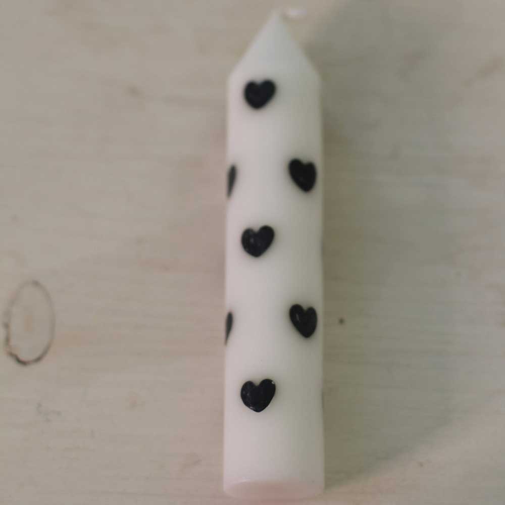 VL Home - Stabkerze mit Herzen 11 cm