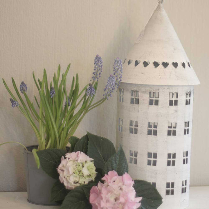 VL Home - Vogelhaus Laterne mit Herzen 50 cm
