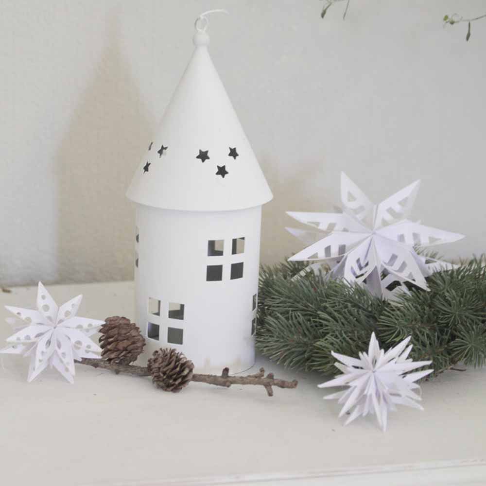 VL Home - Vogelhaus mit Sternen Deko 22 cm