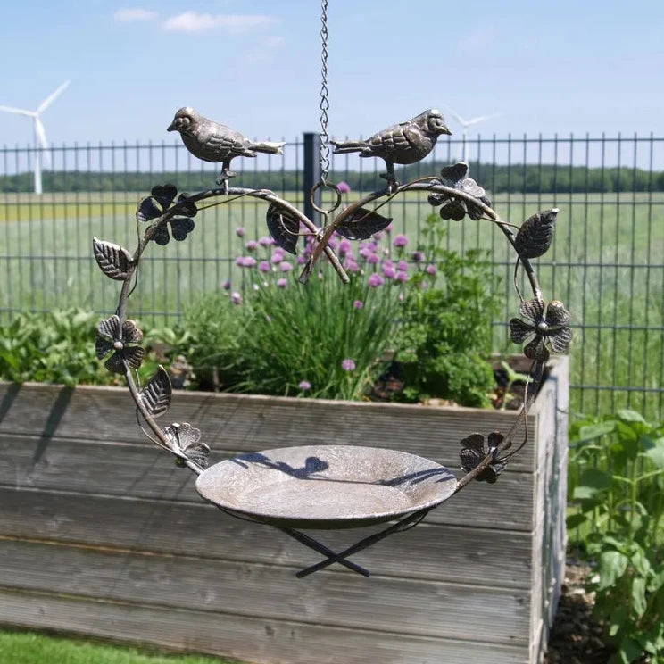 Ambiente Haus - Vogelbad zum hängen aus Metall - Herz
