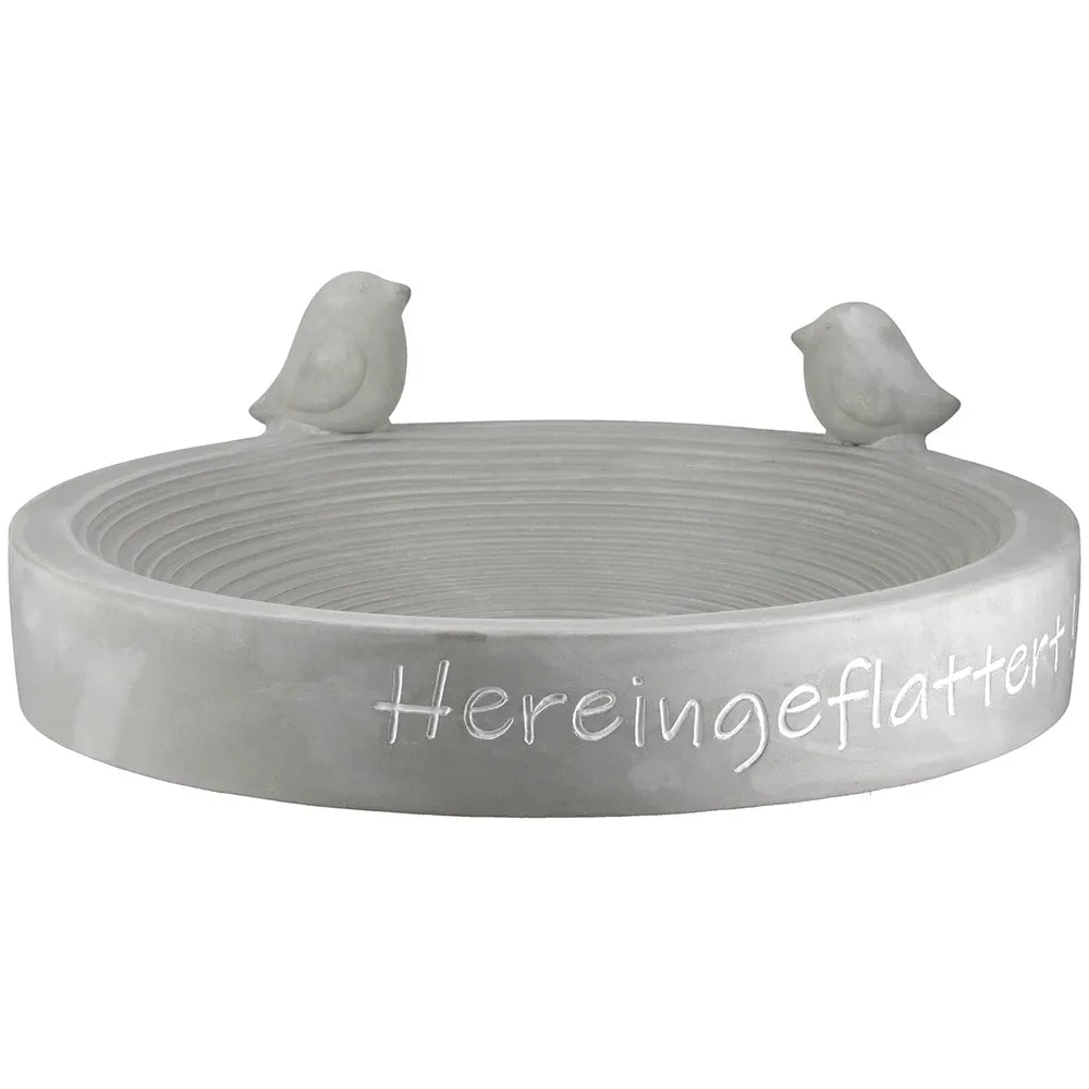 Gilde - Vogeltränke, rund, "Hereingeflattert"