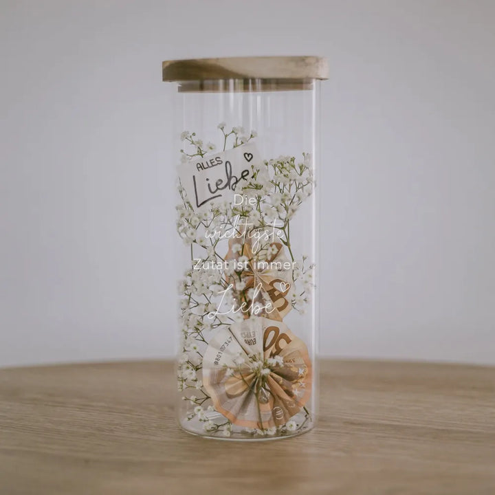 Eulenschnitt - Vorratsglas Herz 13cm