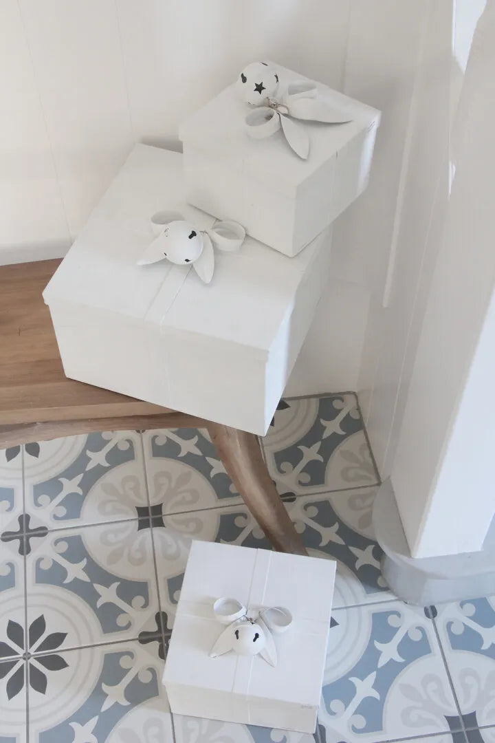 VL Home - Kisten aus Zink mit Schleifen 3er Set