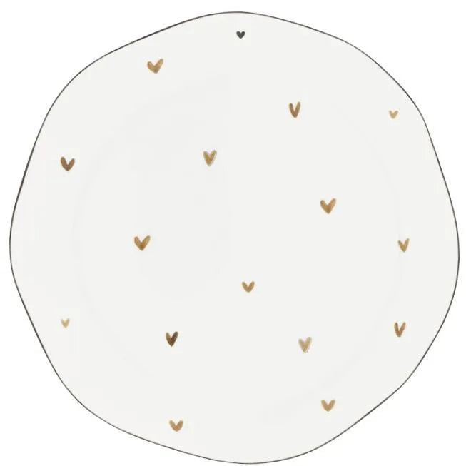 Bastion Collections Speiseteller Little Brown Hearts