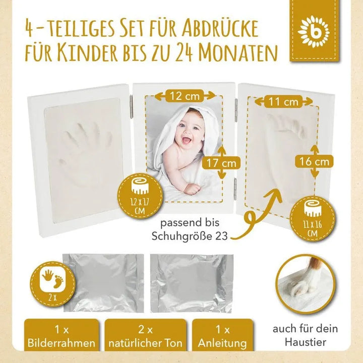 Bieco Spielwaren Bilderrahmen Baby Abdruckset Holz