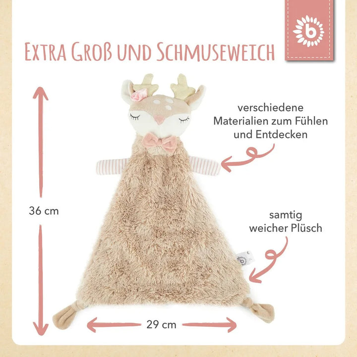 Bieco Spielwaren Stofftier Schmusetuch Reh Ella