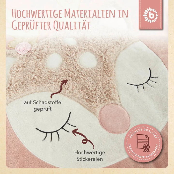Bieco Spielwaren Krabbeldecke Plüsch Reh Ella 70 cm