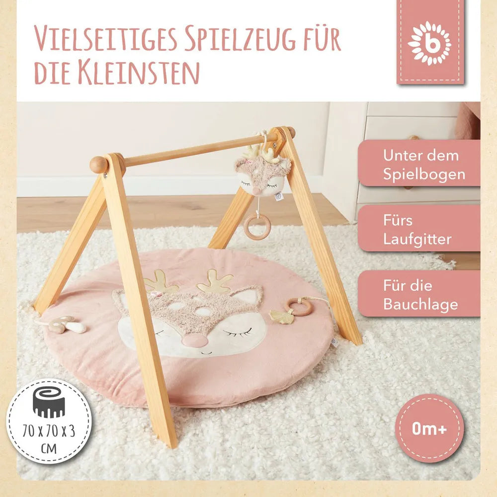 Bieco Spielwaren Krabbeldecke Plüsch Reh Ella 70 cm