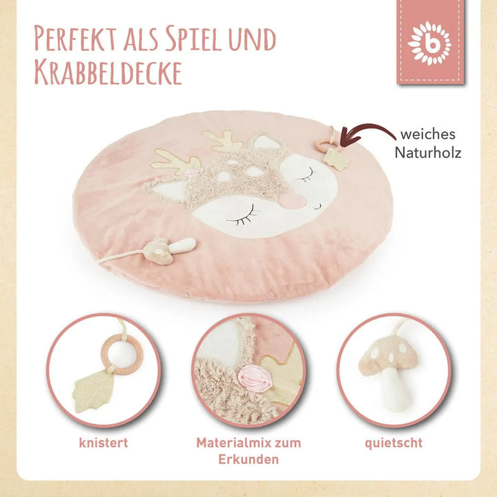 Bieco Spielwaren Krabbeldecke Plüsch Reh Ella 70 cm