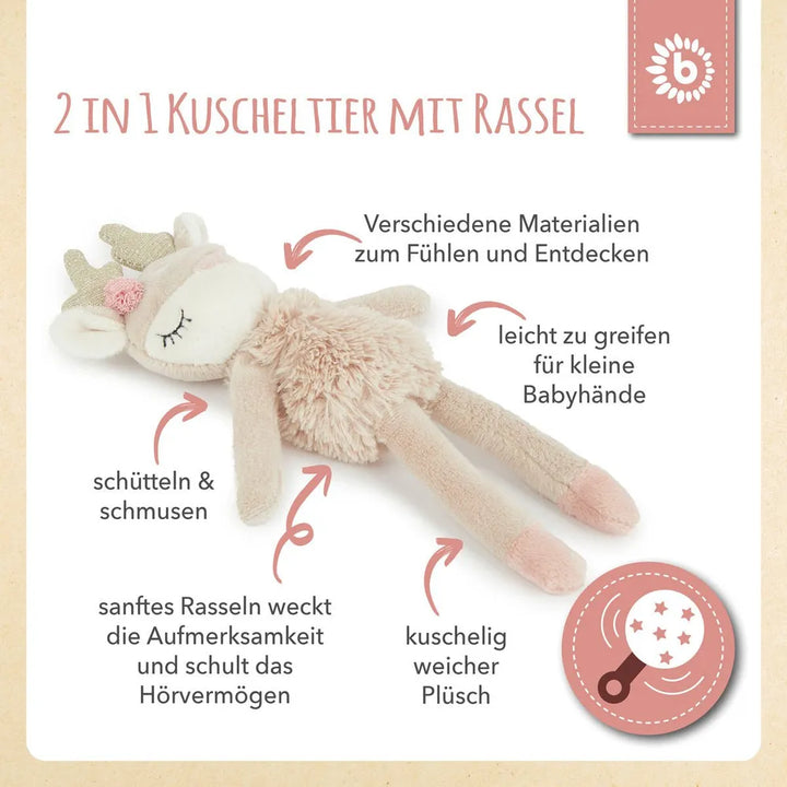 Bieco Spielwaren Spielfigur Reh Ella mit Rassel