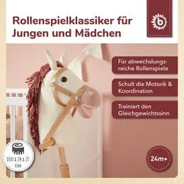 Bieco Steckentiere mit Holzrädern – Ginger, Fine &amp; Mika — Pferd Ginger