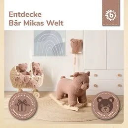 Bieco Spielwaren Stofftier Steckentier Bär Mika Holz
