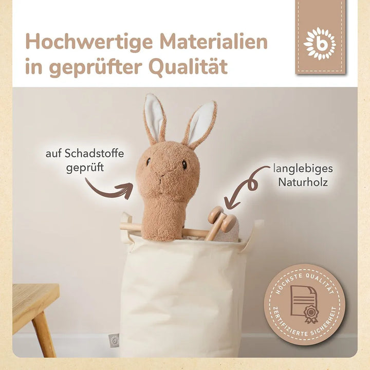 Bieco Steckentiere mit Holzrädern – Ginger, Fine &amp; Mika — Hase Fine