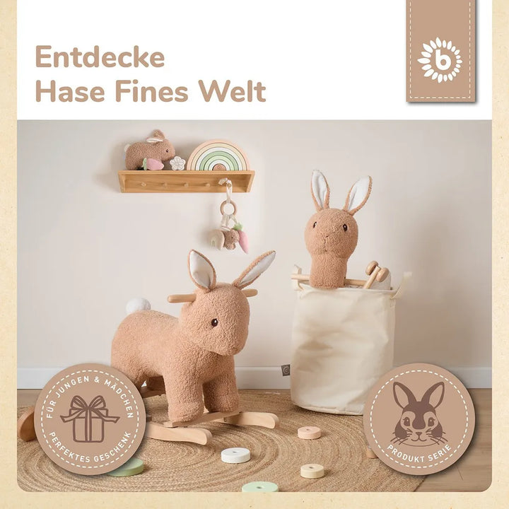 Bieco Steckentiere mit Holzrädern – Ginger, Fine &amp; Mika — Hase Fine