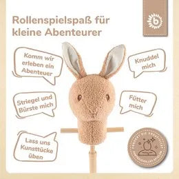 Bieco Steckentiere mit Holzrädern – Ginger, Fine &amp; Mika — Hase Fine