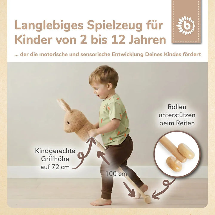 Bieco Steckentiere mit Holzrädern – Ginger, Fine &amp; Mika — Hase Fine