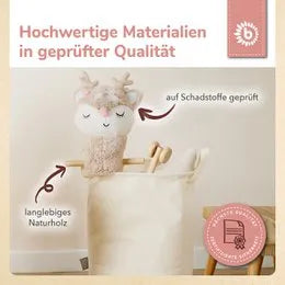 Bieco Spielwaren Steckentier Reh Ella mit Holzrädern