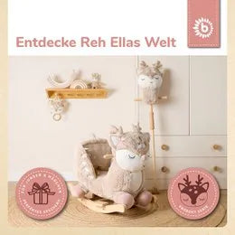 Bieco Spielwaren Steckentier Reh Ella mit Holzrädern