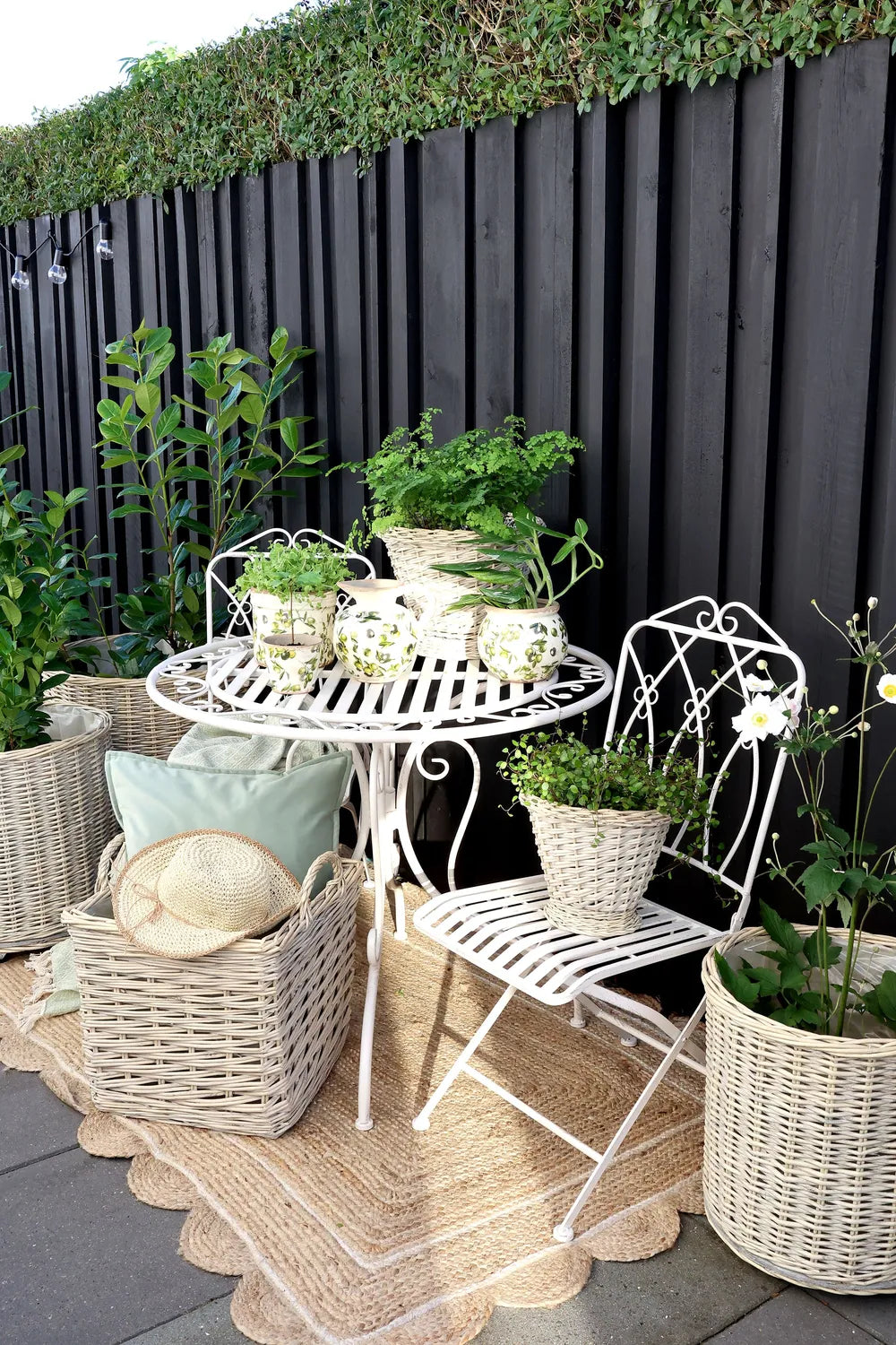 Chic Antique - Weiden-Übertopf Set Natur