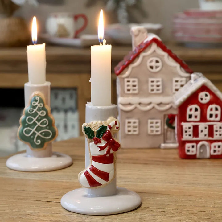 Chic Antique Kerzenständer Weihnachtsstrumpf Dolomit