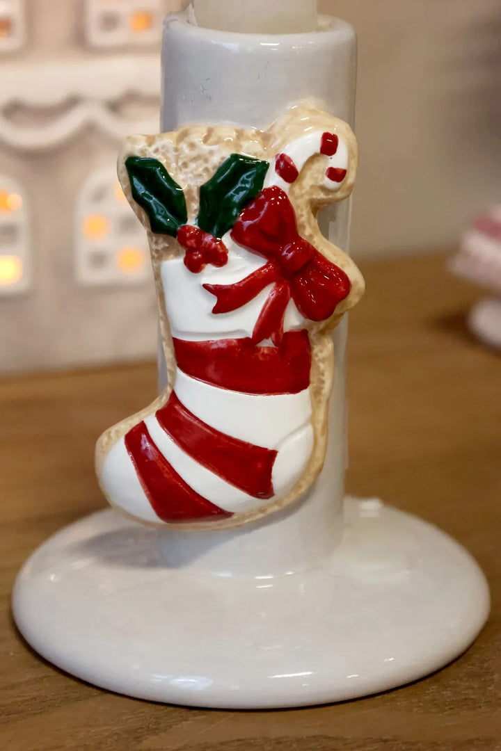 Chic Antique Kerzenständer Weihnachtsstrumpf Dolomit