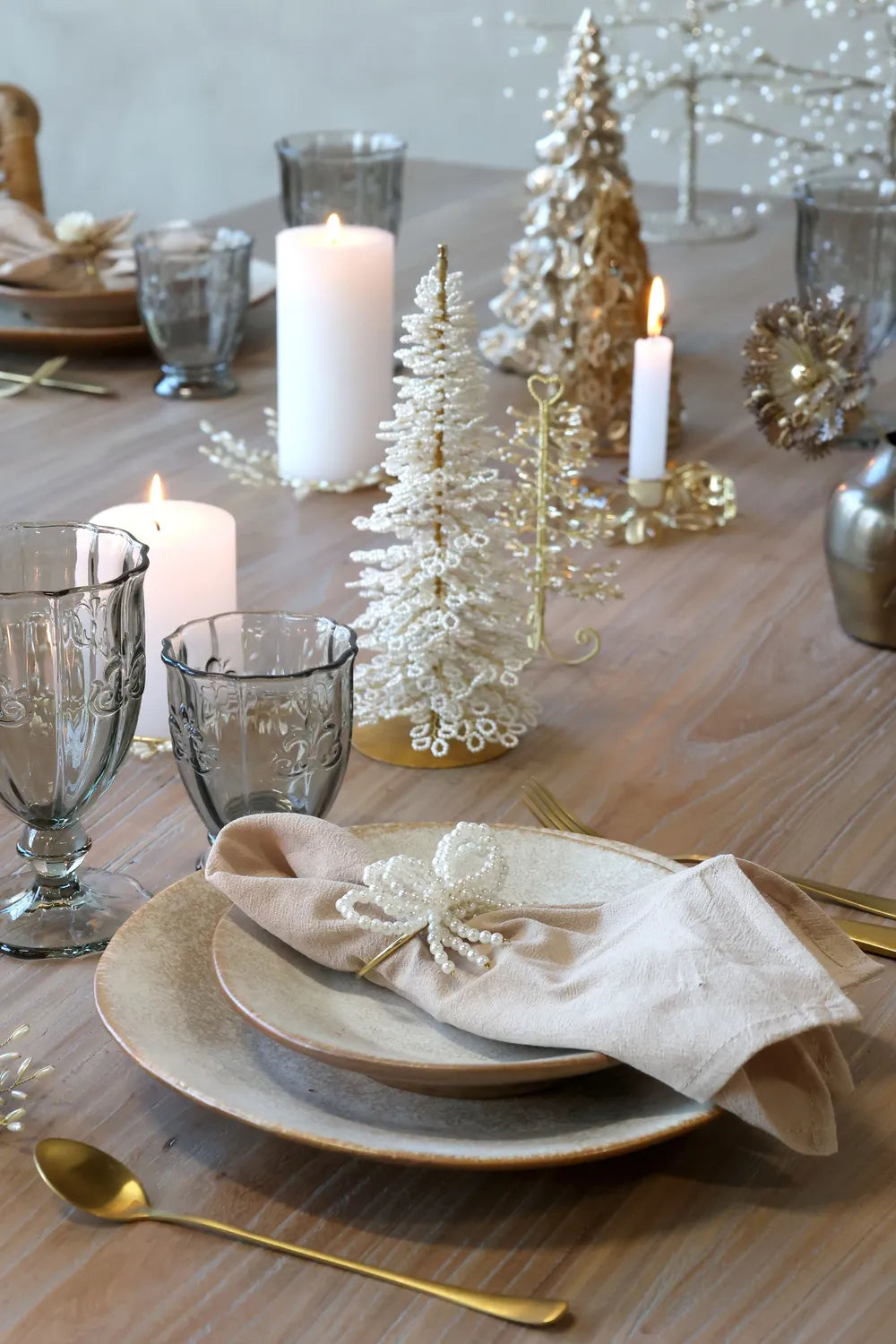 Chic Antique Handgemachter Serviettenring mit Perlen