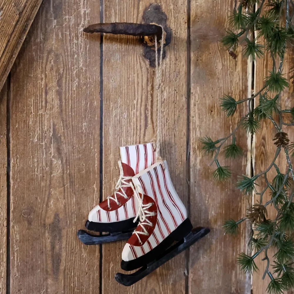 Chic Antique Weihnachtsanhänger Vintage Kiefernholz