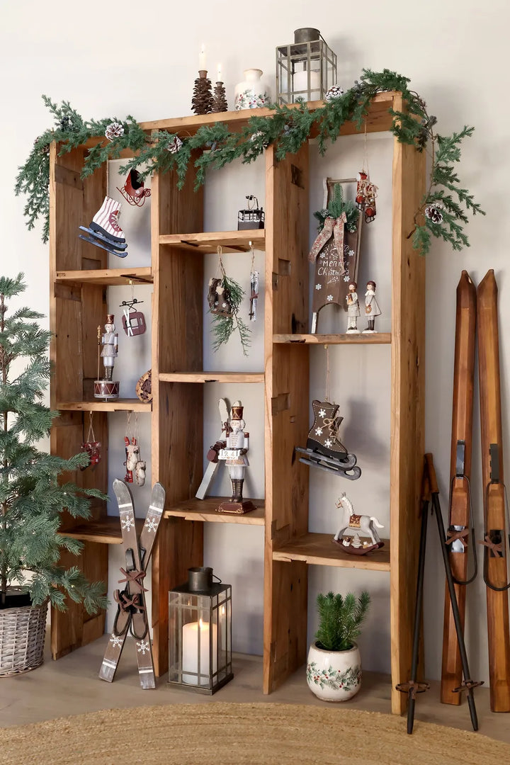 Chic Antique Weihnachtsanhänger Vintage Kiefernholz