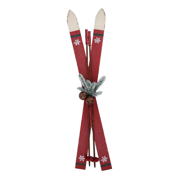 Chic Antique Weihnachtsdeko Vintage Ski Stöcken