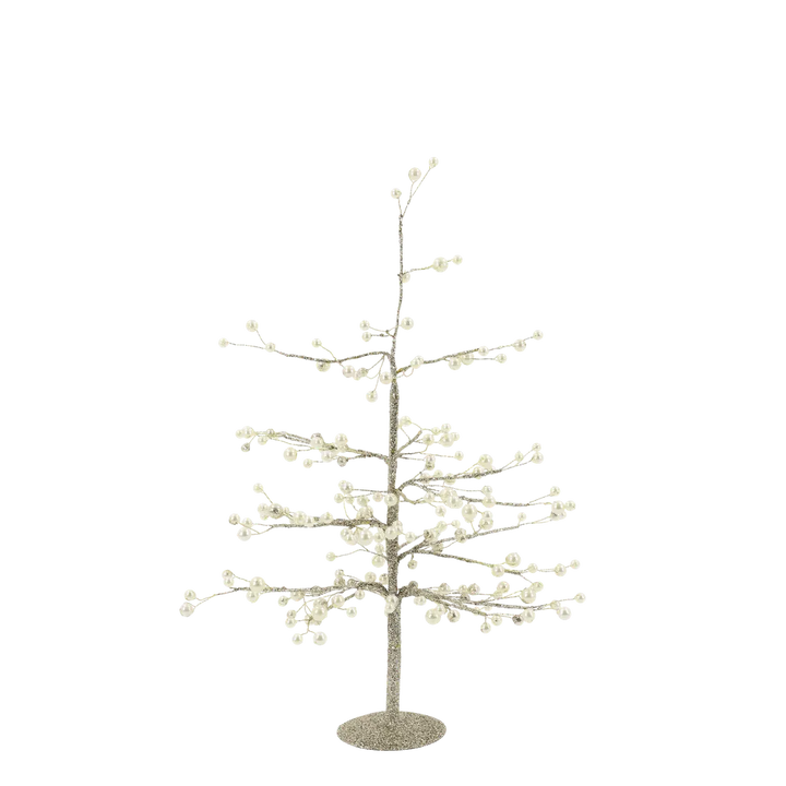 Chic Antique Weihnachtsbaum Perlen Golddraht H42