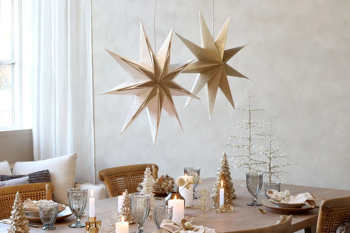 Chic Antique Weihnachtsbaum Perlen Golddraht H42