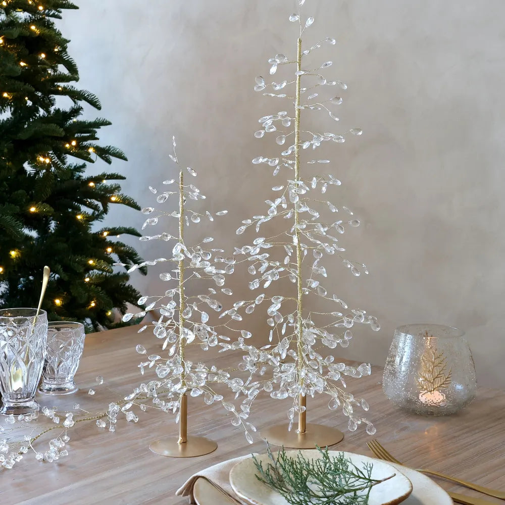 Chic Antique Weihnachtsbaum Acrylprismen Golddraht
