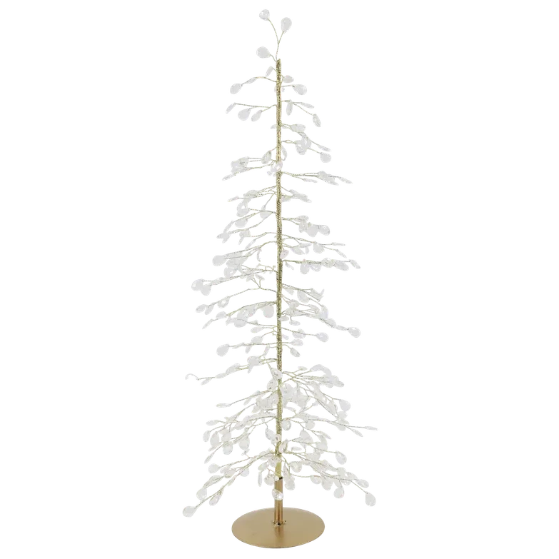 Chic Antique Weihnachtsbaum Acrylprismen Golddraht