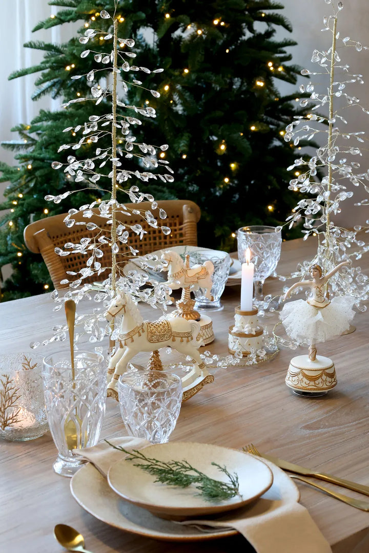 Chic Antique Weihnachtsbaum Acrylprismen Golddraht