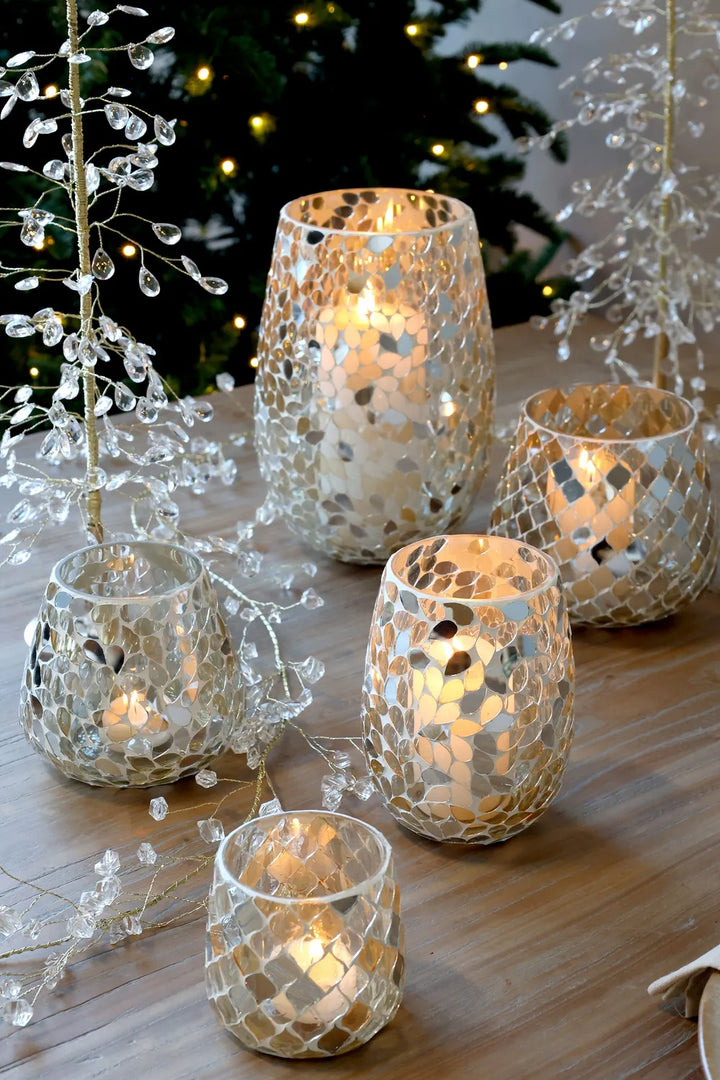 Chic Antique Weihnachtsbaum Acrylprismen Golddraht