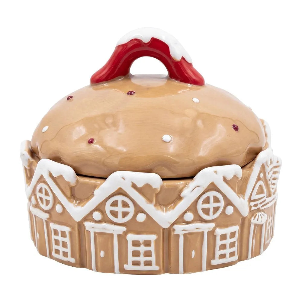 Clayre &amp; Eef. Vorratsdose Keramik Lebkuchenhaus