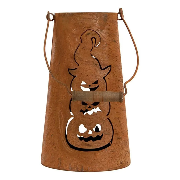 Clayre &amp; Eef. Kürbis Metall Henkel Braun 14 cm