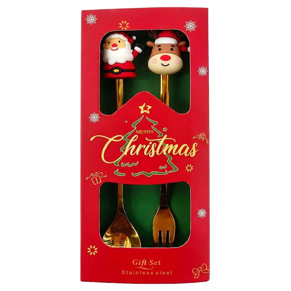 Clayre &amp; Eef. Besteck Goldfarbenes Dessertbesteck