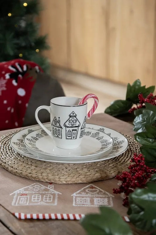 Clayre &amp; Eef. Ofenhandschuh Lebkuchenhaus Motiv