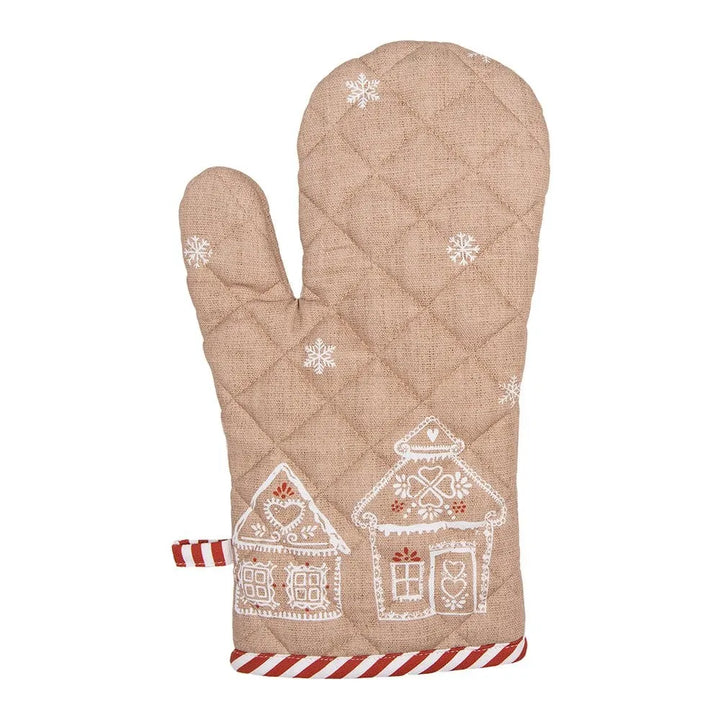 Clayre &amp; Eef. Ofenhandschuh Lebkuchenhaus Motiv