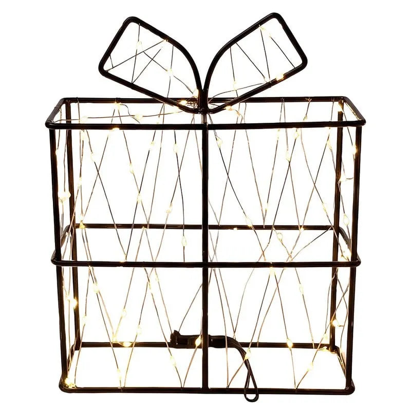 Clayre & Eef. LED Lichter Geschenke Draht Schwarz