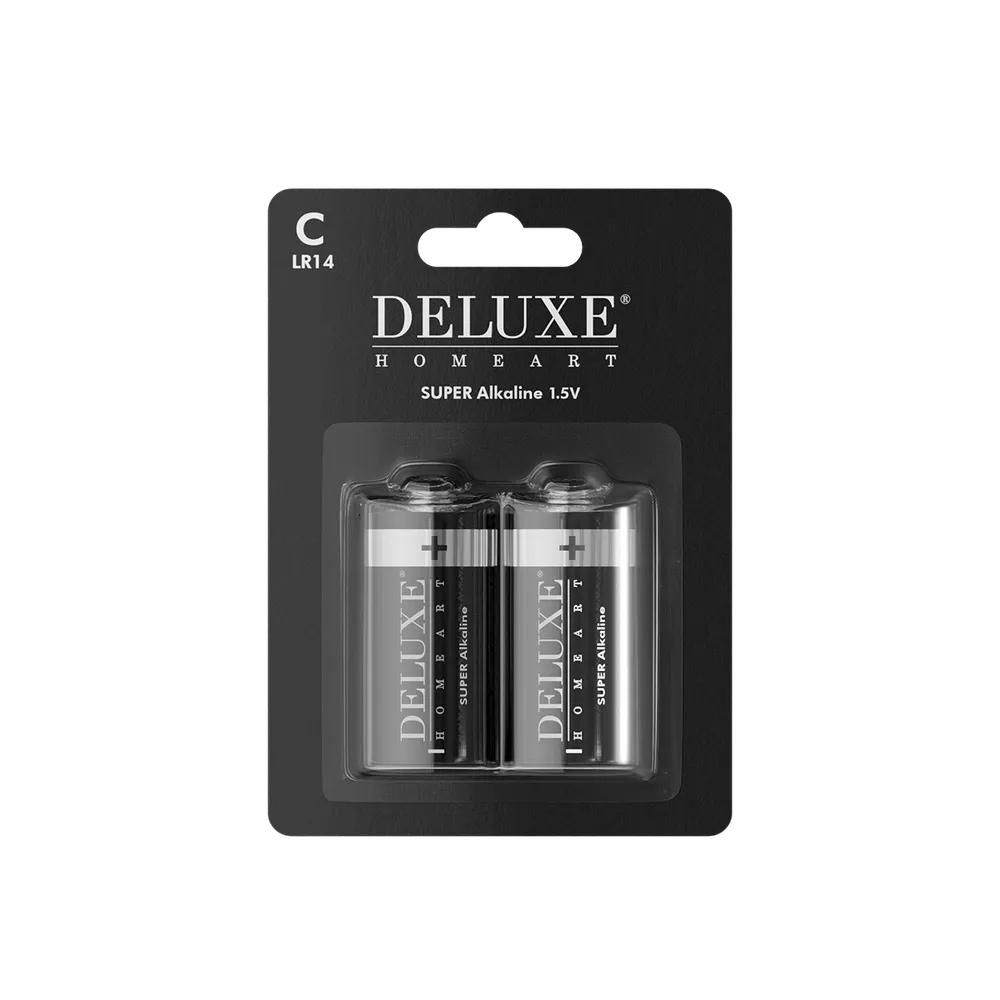 Deluxe Homeart 2 X C-Batterien Super Alkaline 1.5V