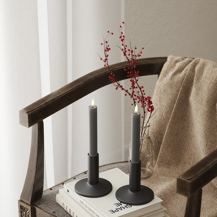 Deluxe Homeart LED Kerze Stabkerzen Set Real Flame