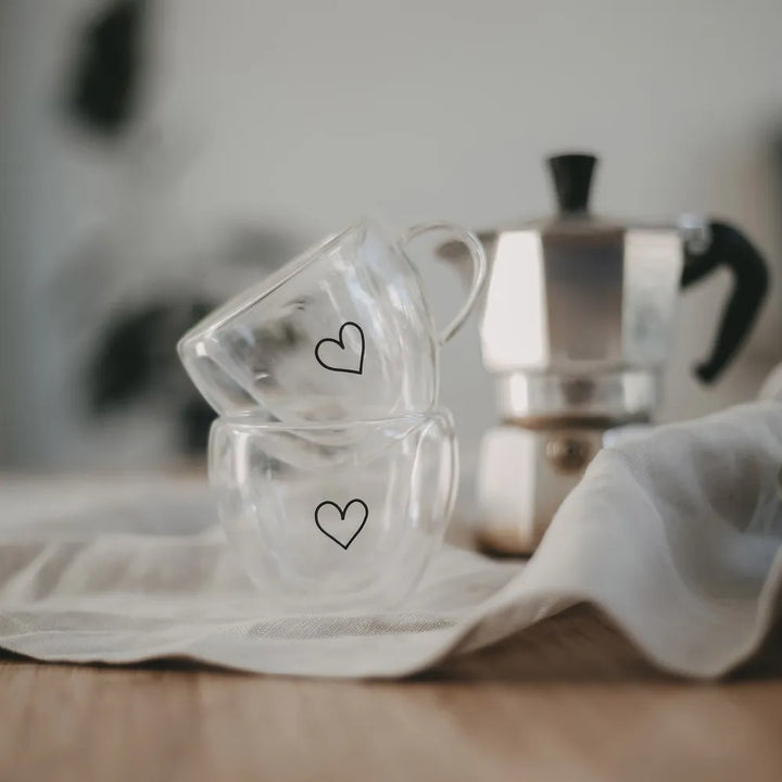 Eulenschnitt Trinkglas Doppelwandiges Espressoglas