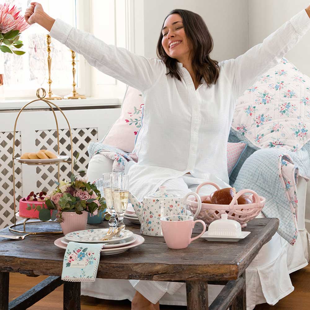 GreenGate - Inge-Marie Stoffserviette mit Spitze mint