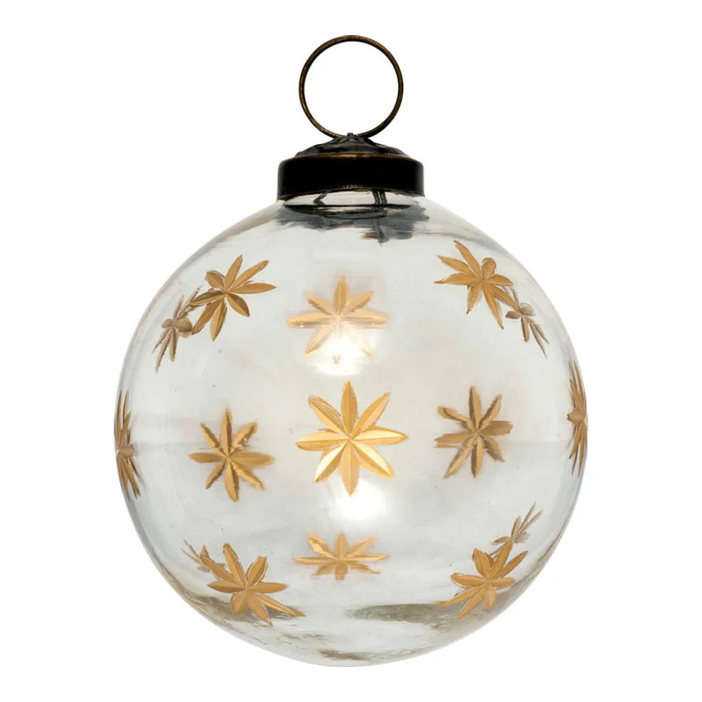 GreenGate - Weihnachtskugel Stern Gold klar