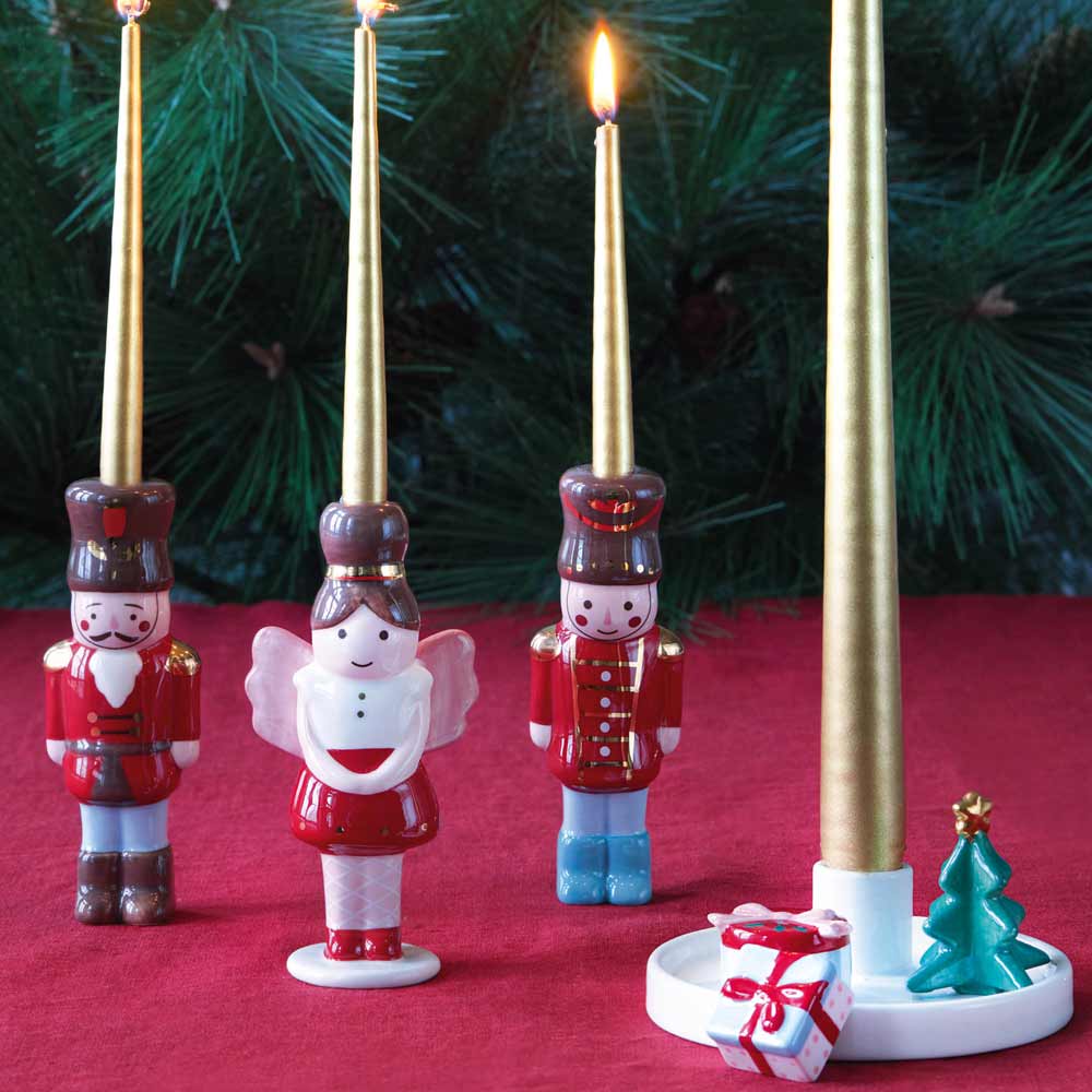 GreenGate - Kerzenhalter Geschenke xmas rund white