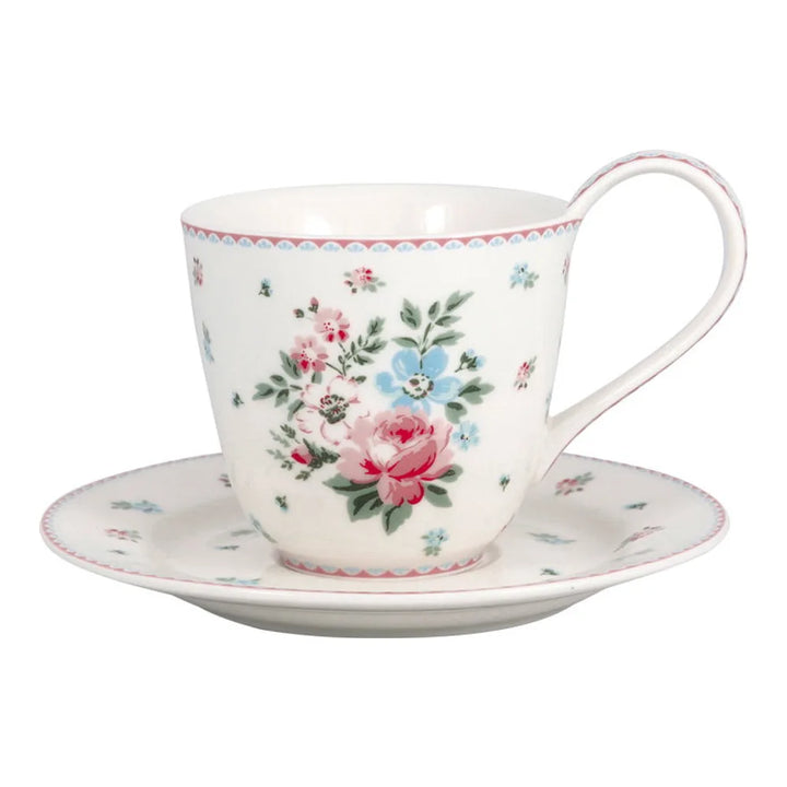 GreenGate - Clara Tasse &amp; Untertasse weiß