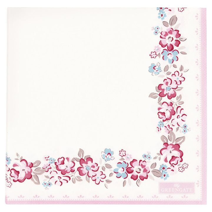 GreenGate - Elba Papierservietten groß White 20 Stück