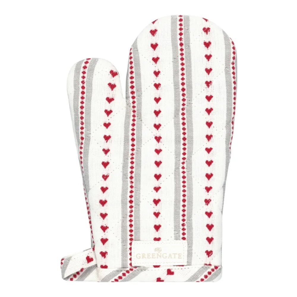 GreenGate - Esther Kinder Grillhandschuh rot gewebt